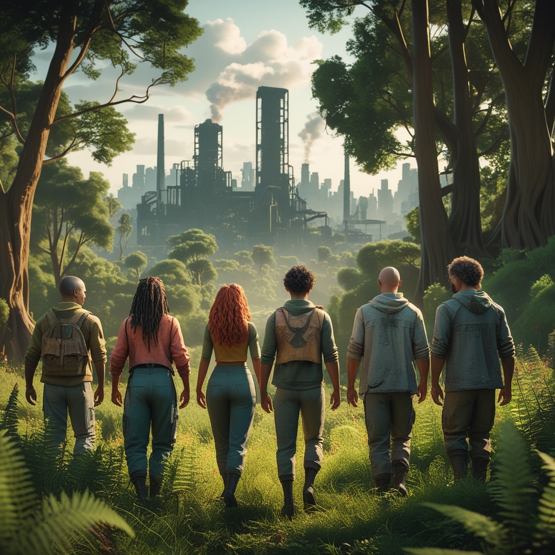 Leonardo_Phoenix_10_A_vibrant_group_of_five_friends_each_with_1